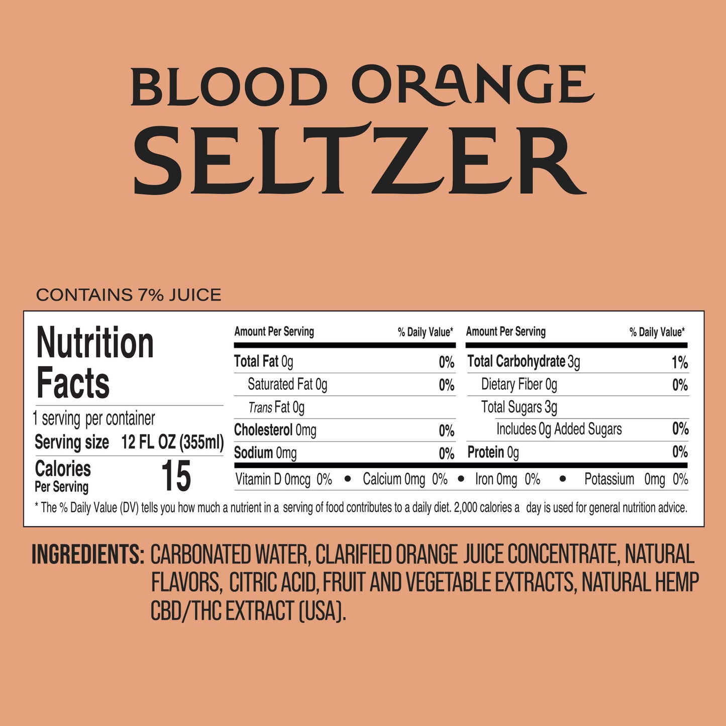 Blood Orange - THC Seltzer