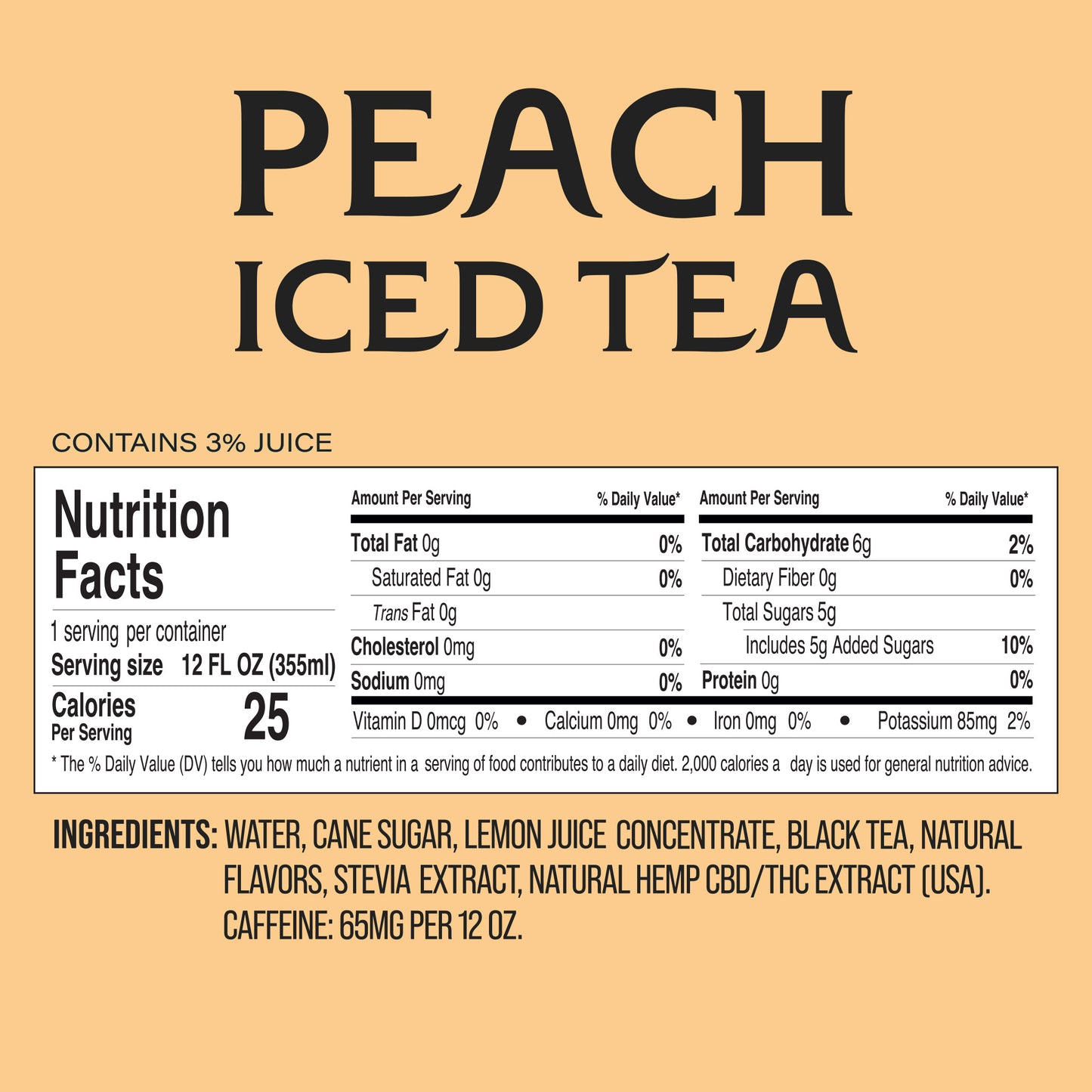 Peach - THC Iced Tea