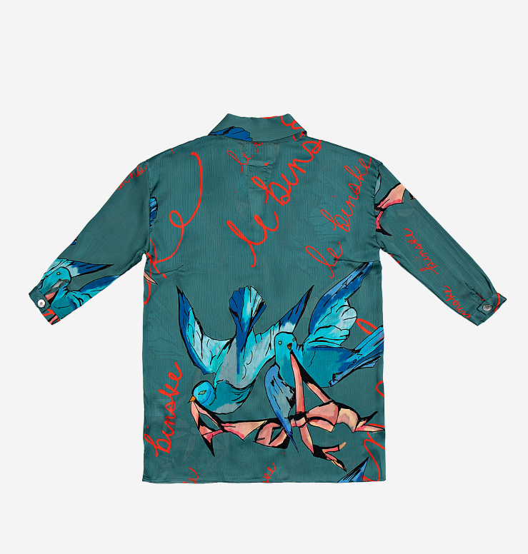 Quincy Blouse Blue Bird